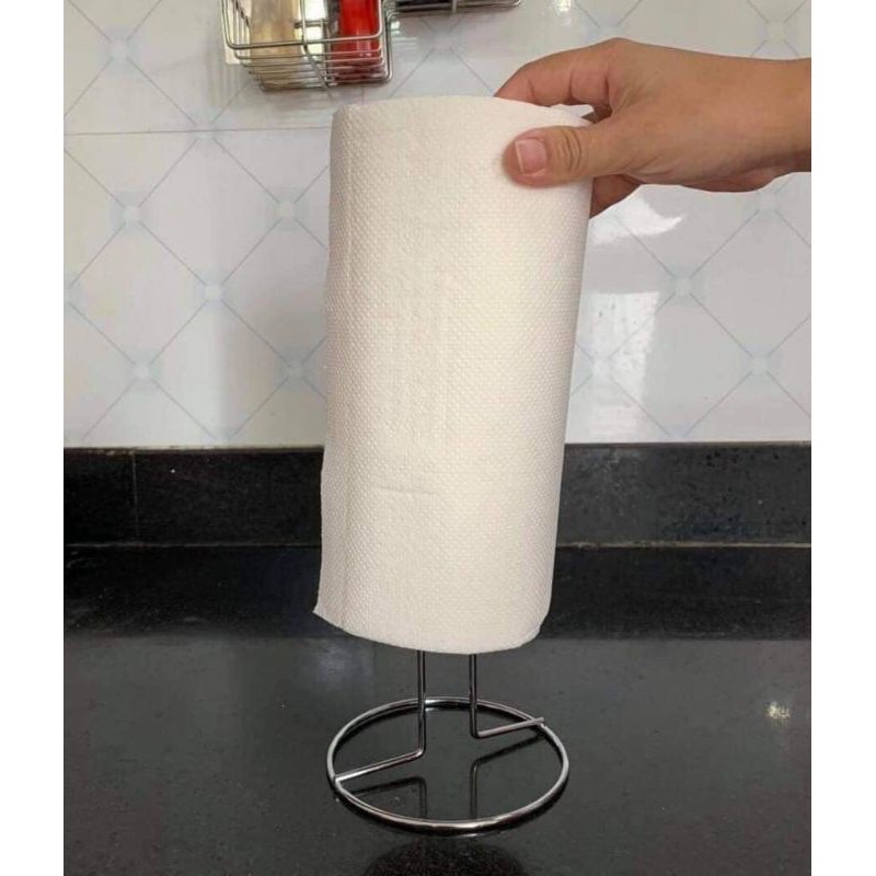 Giá để khăn giấy cuộn bằng inox - giấy lau đa năng thấm hút tốt