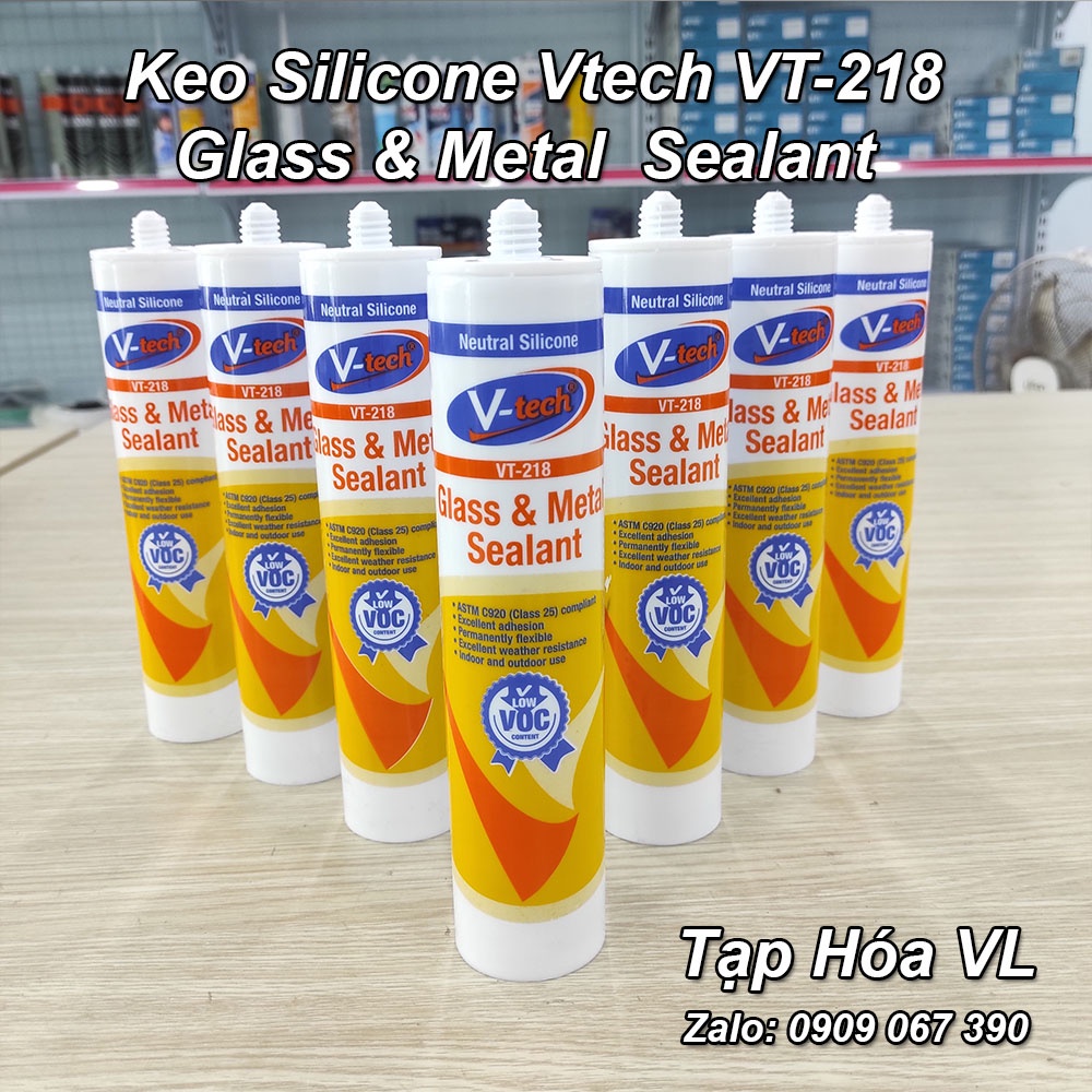 Keo Silicone Trung Tính Đa Dụng Vtech VT-218 Glass & Metal  Sealant