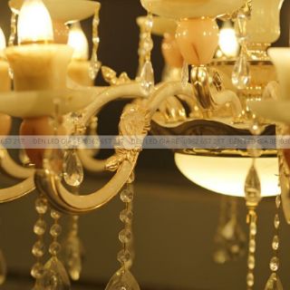 Đèn chùm pha lê 15 tay M2 + tặng bóng