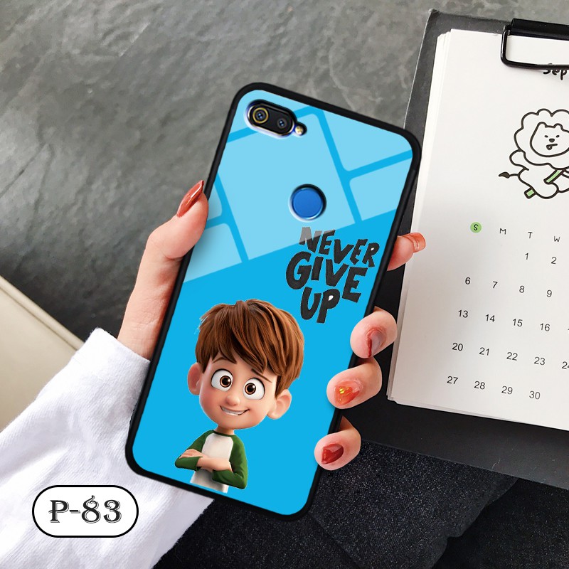 Ốp kính in hình cute OPPO A12