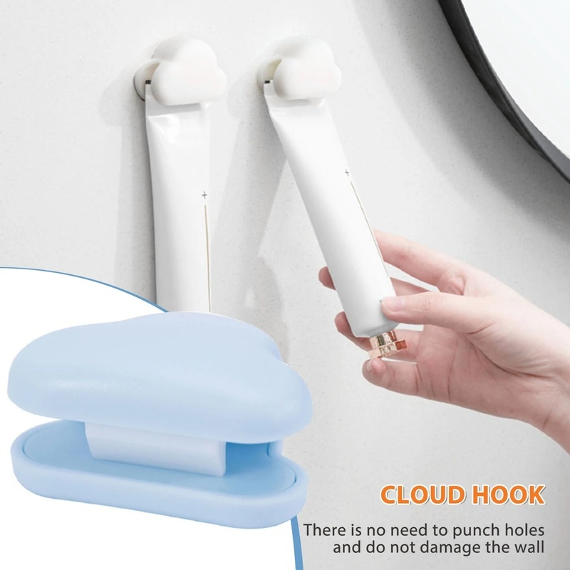 Kẹp Cố Định Kem Đánh Răng Hình Đám Mây Sáng Tạo Gắn Tường Không Để Lại Dấu Vết