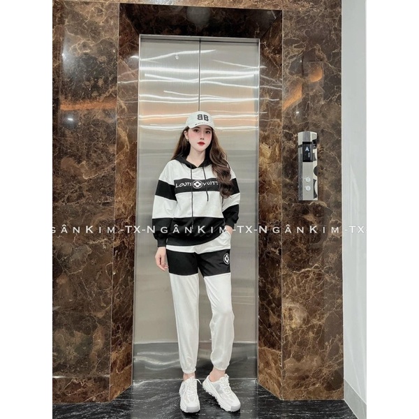 [ 𝐅𝐑𝐄𝐄 𝐒𝐇𝐈𝐏 ]SÉT THỂ THAO MŨ PHỐI MÀU LV . VẢI UMI DẦY DẶN PHỐI MÀU CHUẨN CHỮ THÊU NỔI