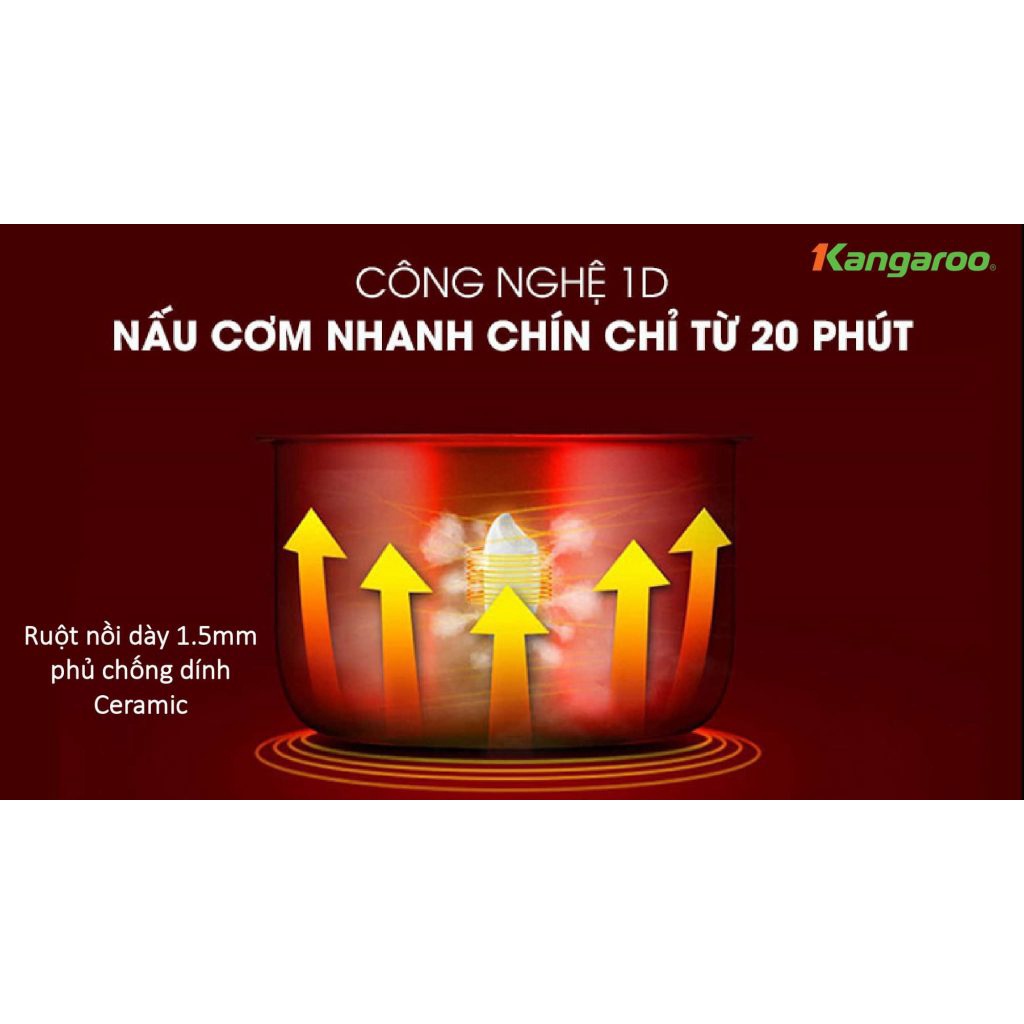 Nồi cơm điện tử 1.8L Kangaroo KG18DR6