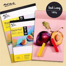 [Mã LIFEBOOK2 giảm 10% đơn 0Đ] Giấy vẽ sáp dầu, phấn tiên Pastel Pad Mont Marte 180gsm 12 trang