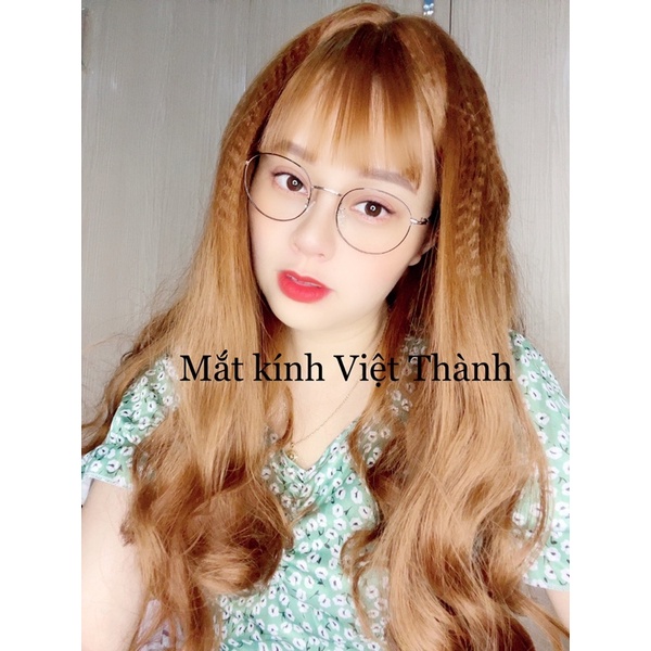 Gọng Kính cận tròn vintage full kim loại tốt lắp đc cận thời trang