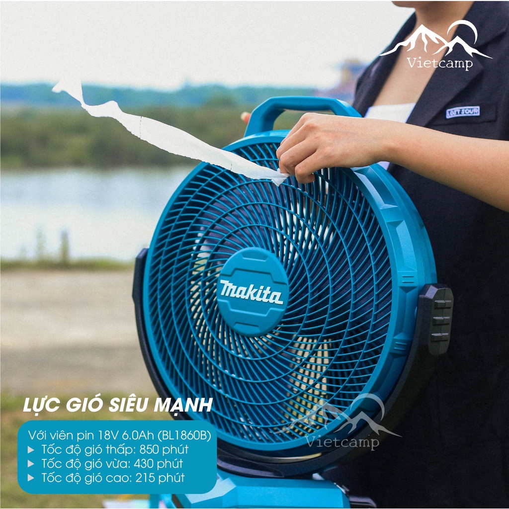 QUẠT DI ĐỘNG CẦM TAY CÔNG SUẤT LỚN DÙNG PIN 18V MAKITA DCF301Z