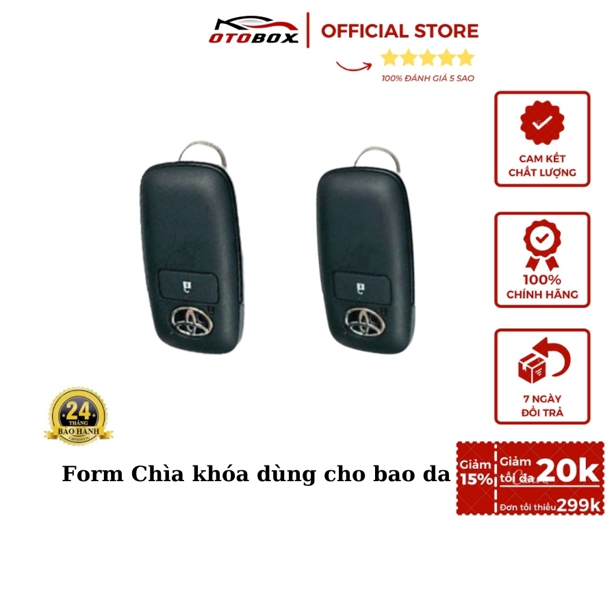 Bao da chìa khóa ô tô xe hơi Toyota raize, veloz, avanza bọc chìa khóa smartkey da thật chống xước chính hãng OTOBOX