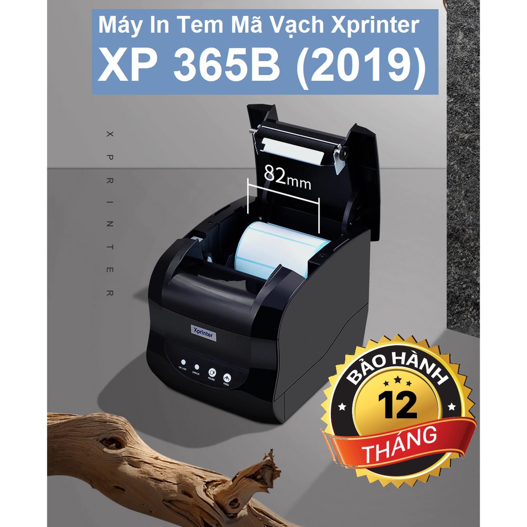 Máy in mã vạch Xprinter, In tem trà sũa, in bill   XP- 365B Hàng Nhập Khẩu Model 2019