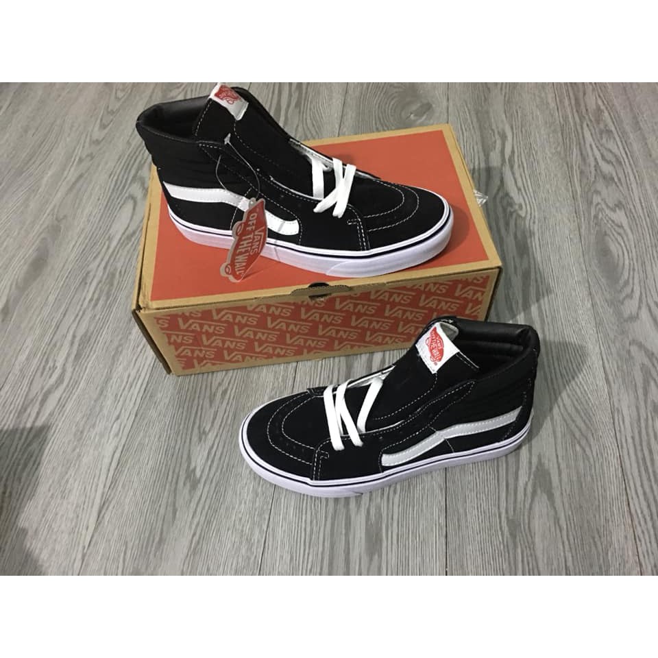 LV-NEW ⚡ [XẢ KHO] Giày Vans SK8 đen, cao cổ [ Full box ] [ĐEP CHUẨN ] 🔥 ✔️ : : : 🔥 XIÊU RẺ ☯ *. ; ) * ^ ' . ˢ **