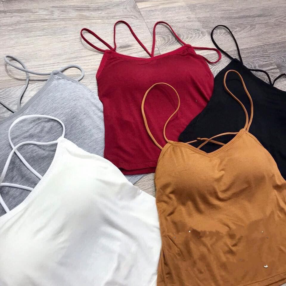 Áo 2 dây đan chéo có đệm ngực