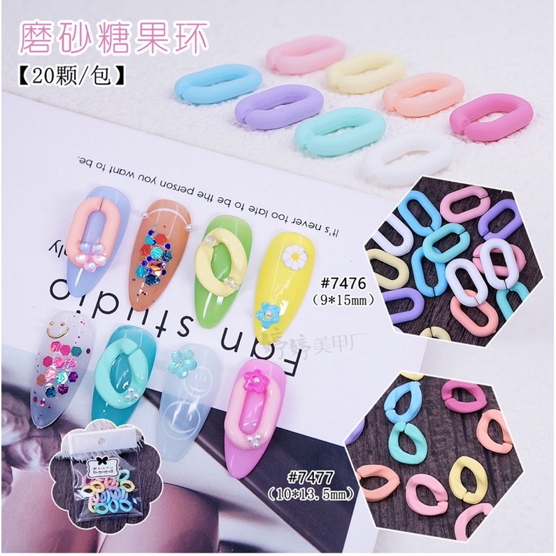 charm xích màu pastel siêu xinh ,trang trí nail / móng tay