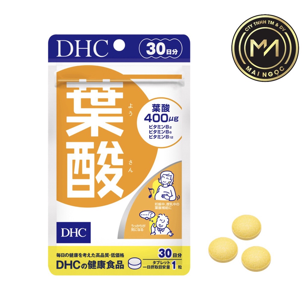 Viên uống vitamin dành cho Bà bầu DHC Folic Acid 30 ngày ( hàng chính hãng, có tem phụ )