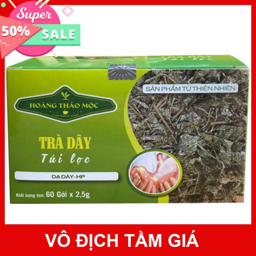 Trà dây Hoàng Thảo Mộc - hỗ trợ giảm viêm dạ dày, đại tràng, tá tràng (60 túi lọc)