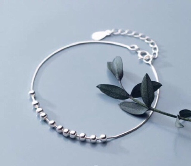 Lắc tay nhiều bi nhỏ dễ thương bạc thật