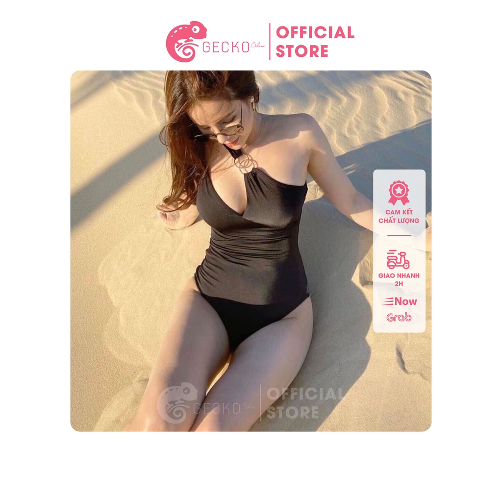 Bikini Đồ Bơi 1 Mảnh Liền Lệch Vai Có Khoen GK0116 (Nhiều Màu )
