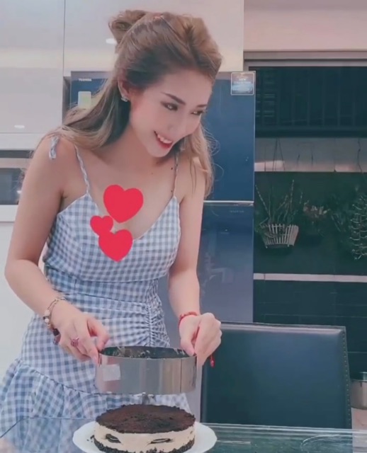 ĐẦM 2S CARO XANH BIỂN RÚT CHÂN VÁY - MI DRESS