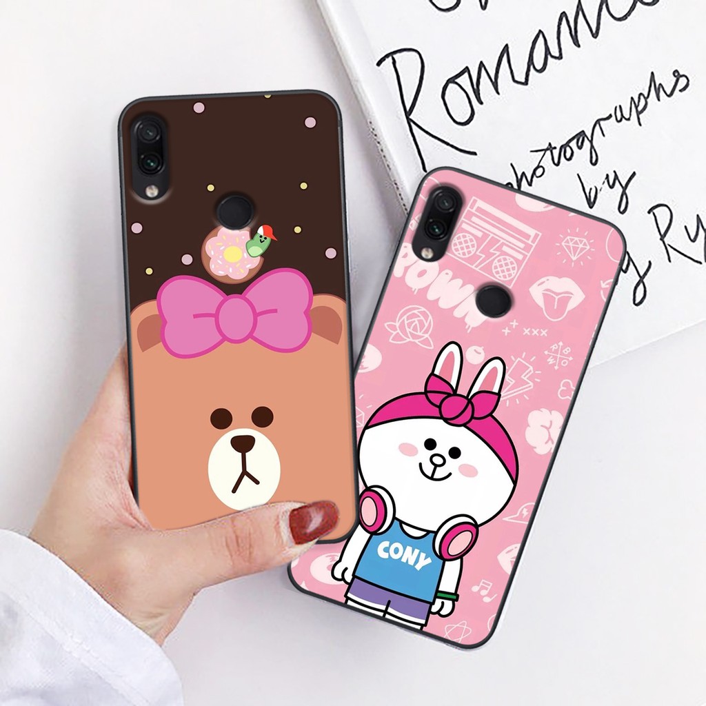 Ốp lưng điện thoại XIAOMI REDMI 7 - NOTE 7 in hình gấu brown bear cute- Doremistorevn