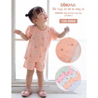 Dokma_ Bộ Cài Vai Kẻ Ngang Vải Sợi Tre Bé Trai, Bé Gái