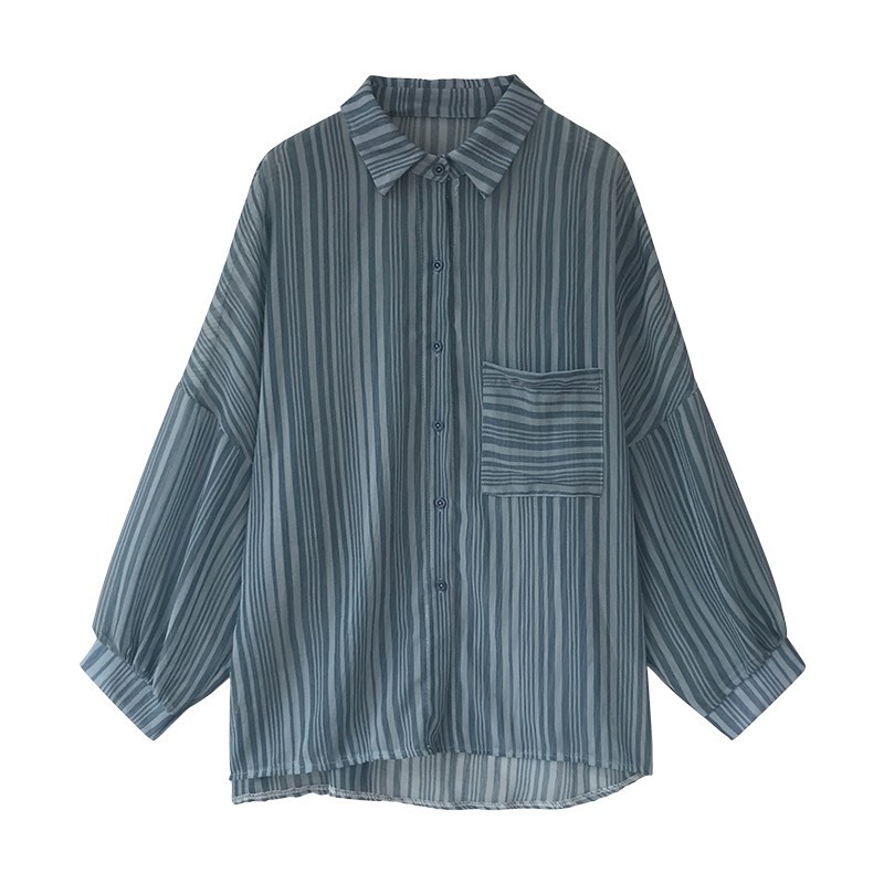 Áo khoác Chiffon sọc tay dài thời trang cho nữ | BigBuy360 - bigbuy360.vn