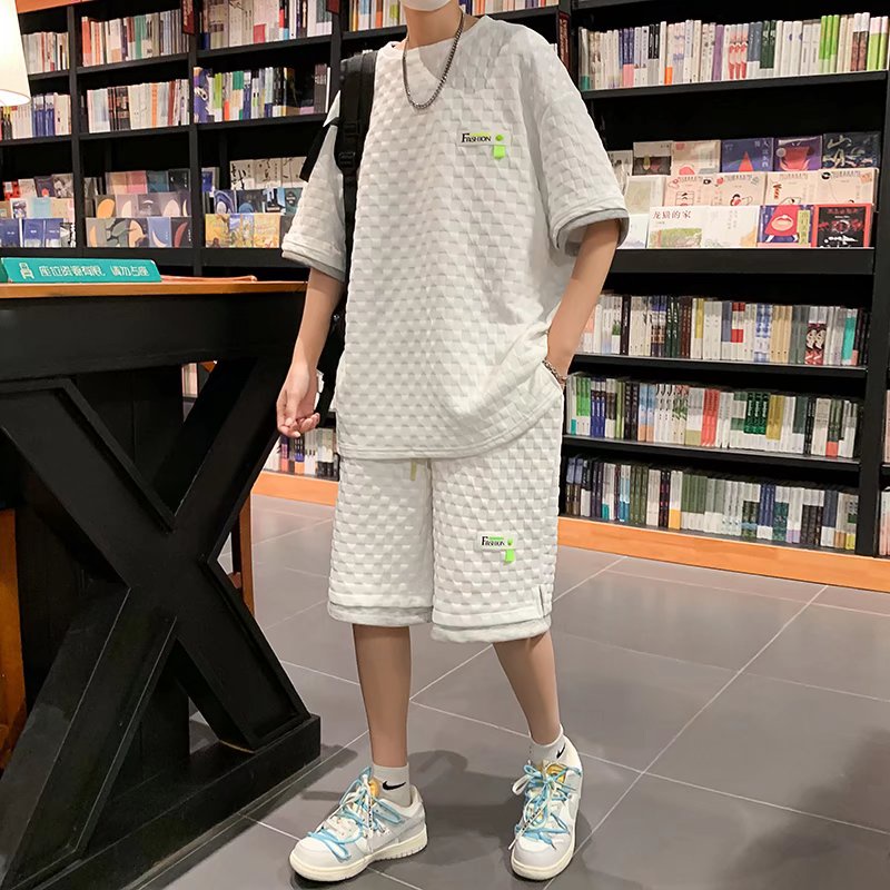 Set Áo Thun Và Quần Short Thời Trang Phong Cách Năng Động Cho Nam
