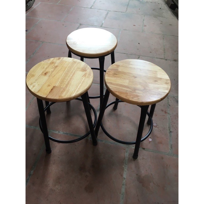 Ghế đôn gỗ cao su ,cao 50cm không tựa (Thường dùng cho quán trà chanh ,caffee)