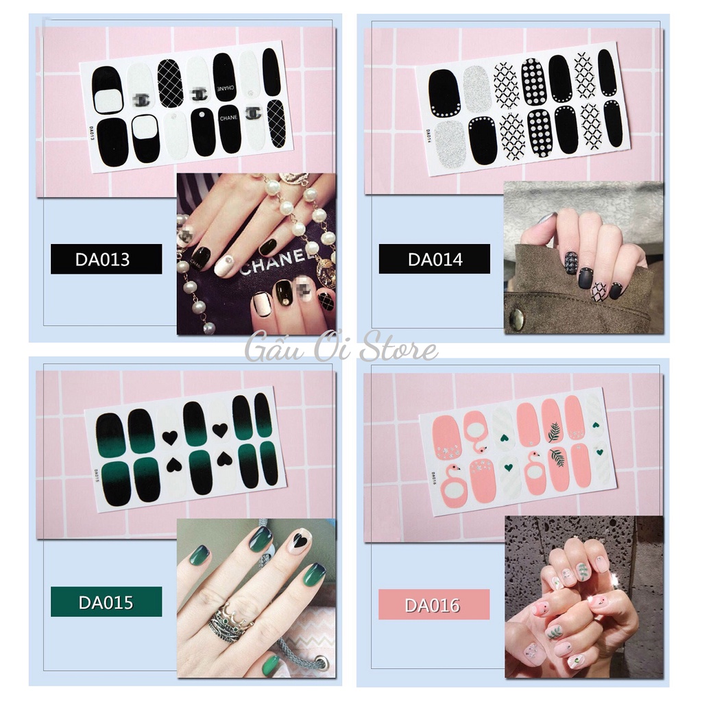 Bộ 14 Miếng Dán Móng Tay Không Thấm Nước