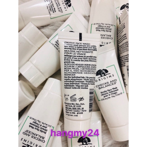 Sữa rửa mặt sáng da Origins Check & Balances™ 15ml-30ml