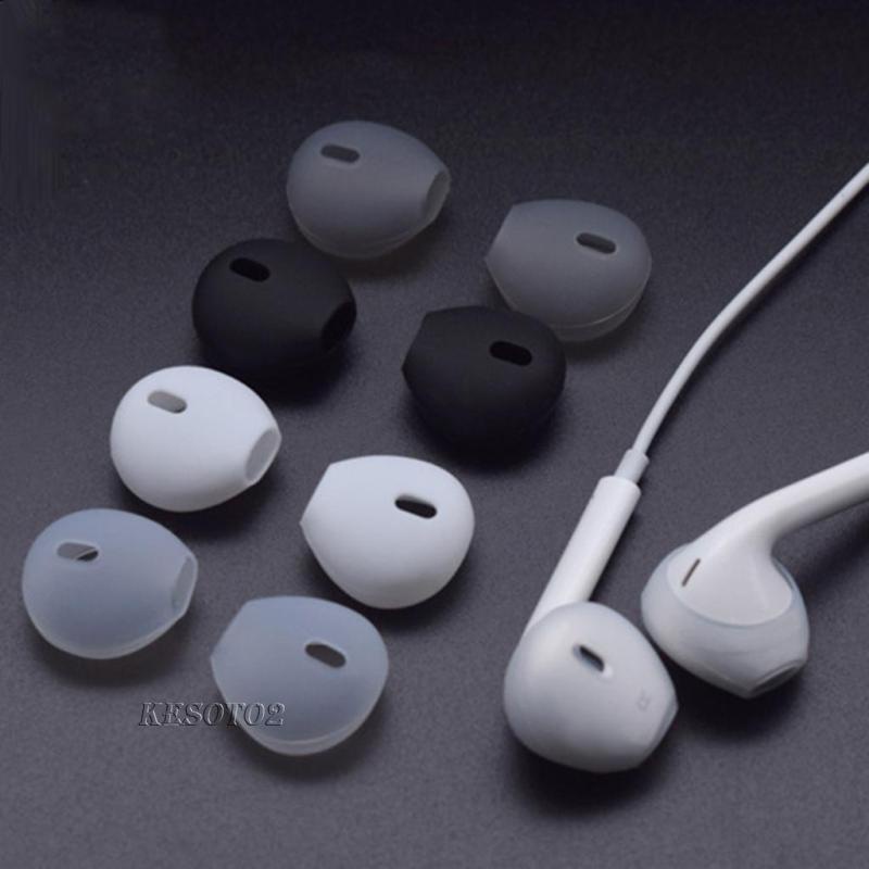 1 cặp nút tai nghe nhét tai bằng silicon mềm màu đen