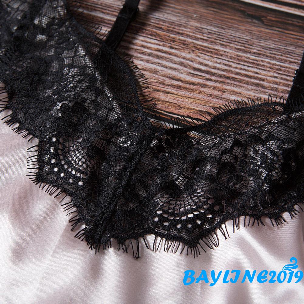 Đồ ngủ Satin 2 mảnh cỡ S-XL cho nữ