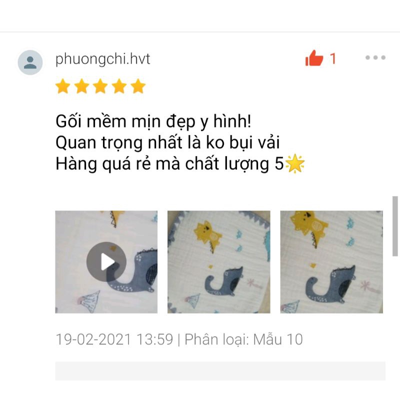 Gối Xô Sợi Tre Mềm Mịn 10 Lớp Chính Hãng Cho Bé Sơ Sinh - C76