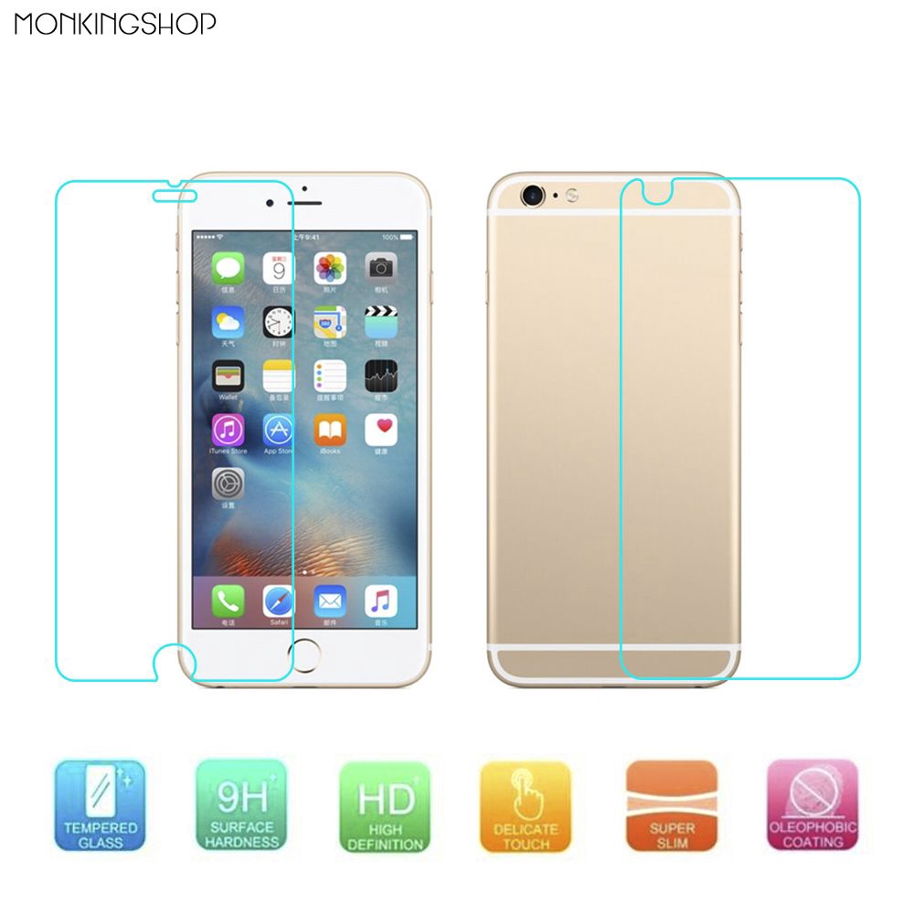 1 Kính cường lực mặt trước/ mặt sau cao cấp cho IPhone 6 Plus / 6S Plus