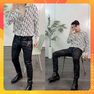 sơ mi họa tiết Dior