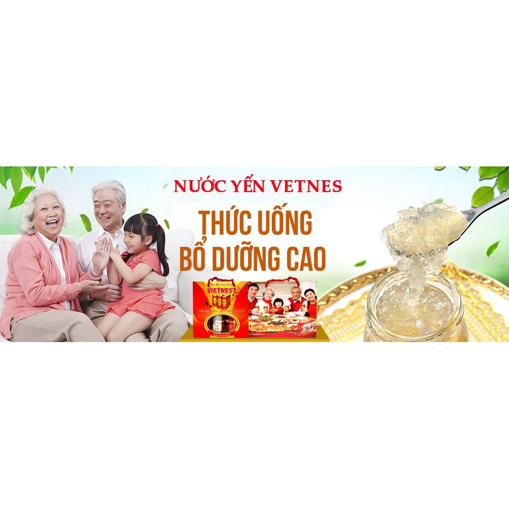 Hộp quà tặng 6 lon nước yến bổ dưỡng cao cấp nhiều dưỡng chất bổ dưỡng từ Tổ yến thiên nhiên VIETNEST 200ml