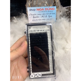 Mi khay mix size hiệu Color tip silk lash