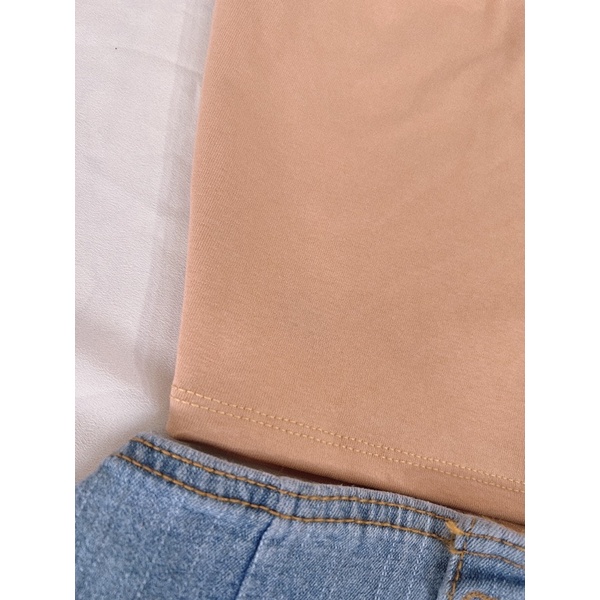 Set áo yếm tròng cổ và chân váy jean tầng phối nút alohashop91