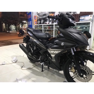 Tem exciter 150 MX king bạc đen crom