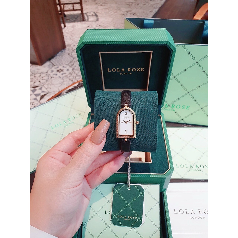 Combo Qùa Tặng ,Đồng hồ nữ LoLa Rose , Mặt Chữ Nhật size 18 x 29mm fullbox