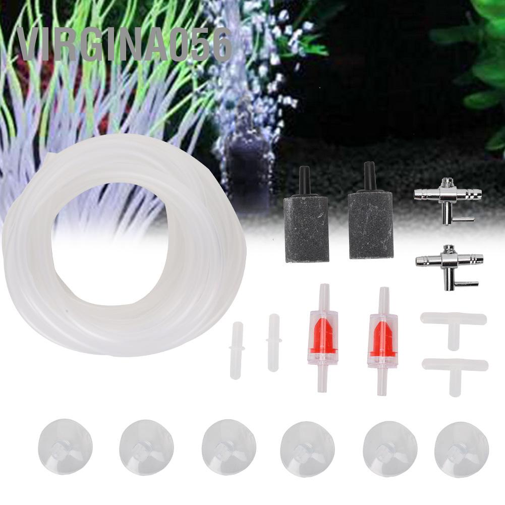 Virgina056 Aquarium Air Pump Fittings Fish Tank Oxygen Compressor Accessories 3 Way Straight Direct Link for 4mm Pipe