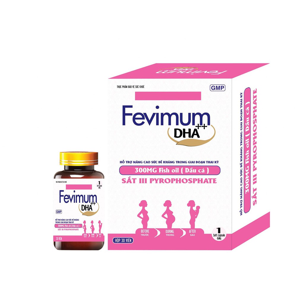 Fevimum DHA++ - Hỗ Trợ Nâng Cao Sức Đề Kháng Trong Giai Đoạn Thai Kì Vitamin Tổng Hợp Cho Mẹ Bầu