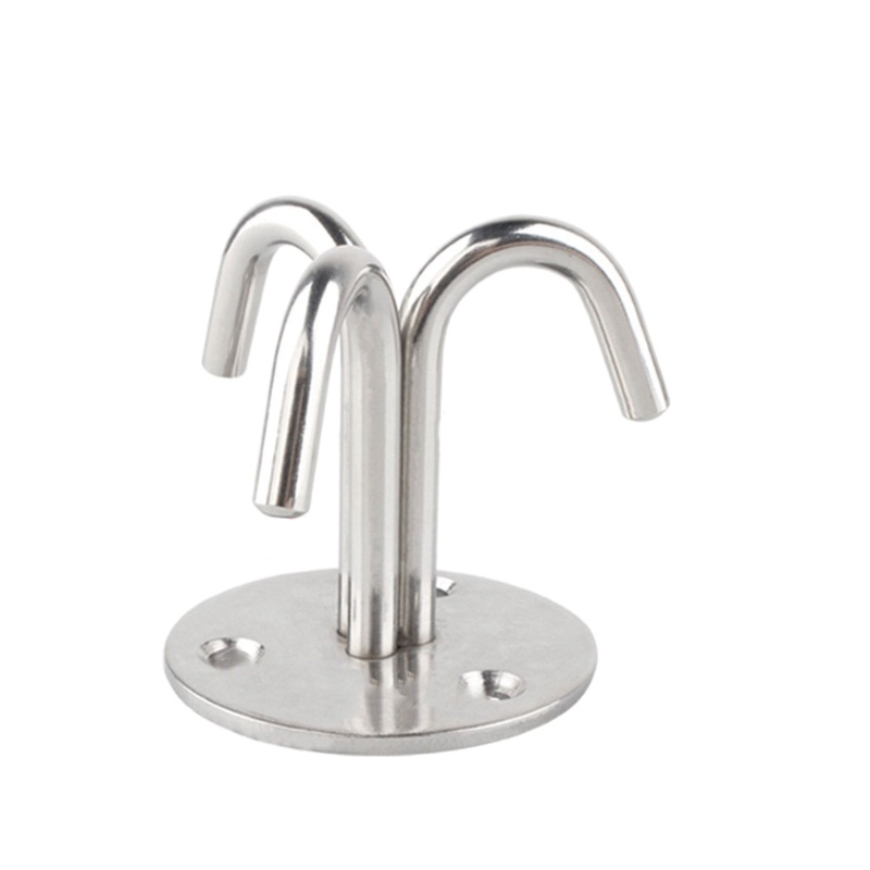 Móc Treo Đồ 3 Cánh Bằng Thép Không Gỉ Gắn Trần Nhà Tiện Dụng