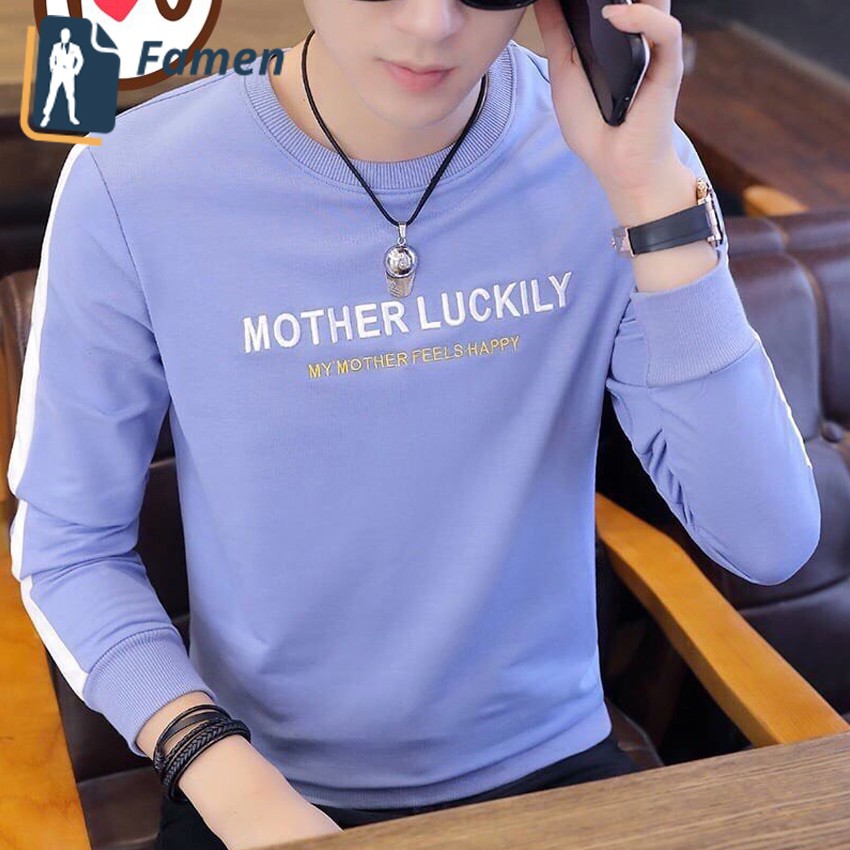 Áo thun tay dài nam, áo thu đông dài tay cotton co giãn thoáng mát có chữ Mother tại shop Famen | BigBuy360 - bigbuy360.vn