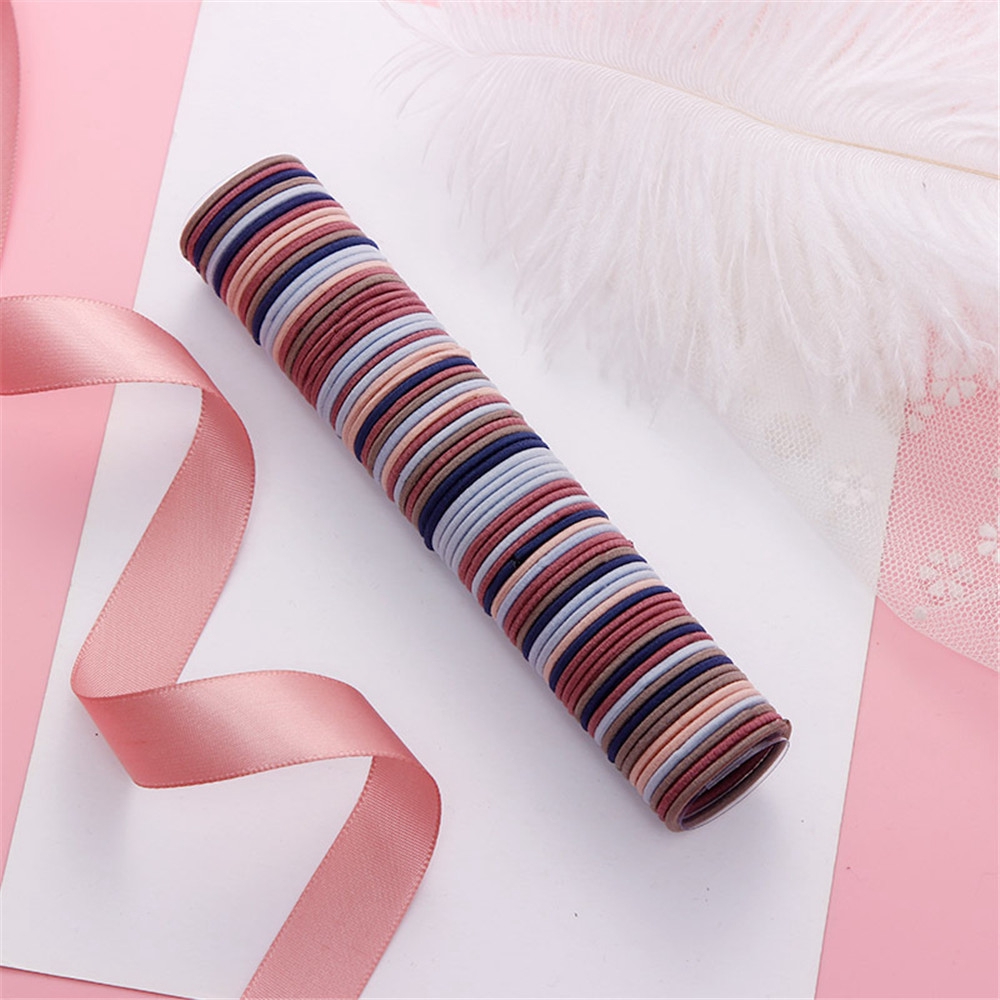 Set 50 Dây Thun Buộc Tóc Xinh Xắn Dành Cho Bé Gái