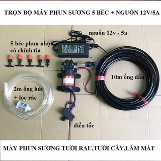 máy phun sương tưới lan 5 béc