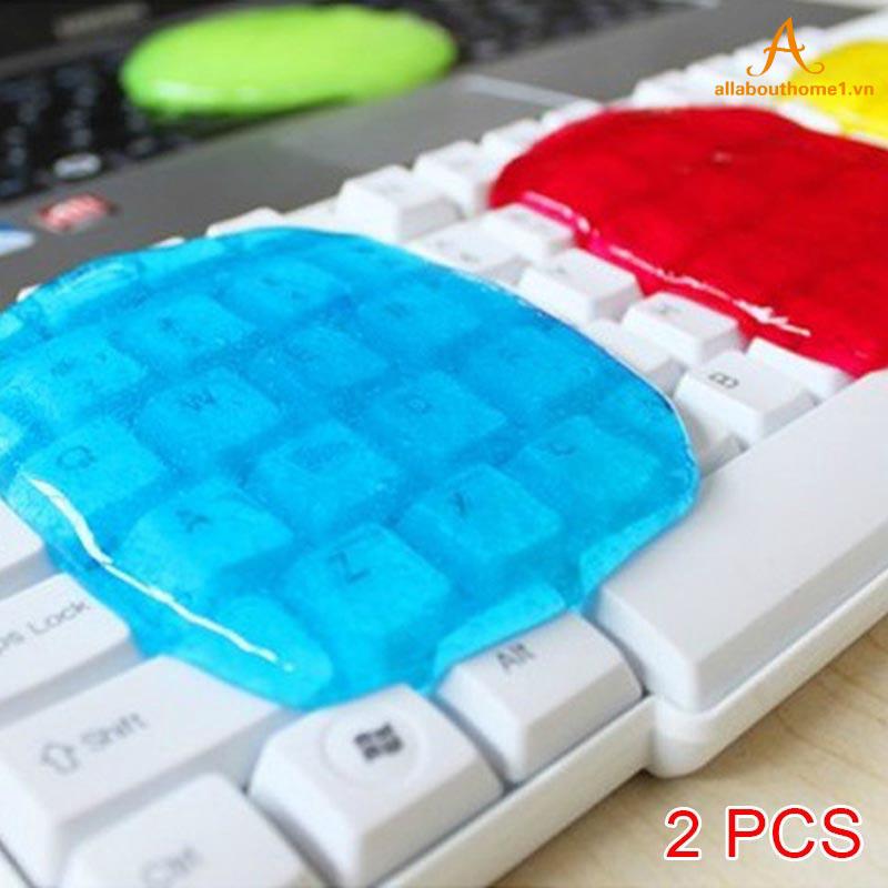 2 Miếng gel vệ sinh bụi bẩn cho bàn phím máy tính Laptop