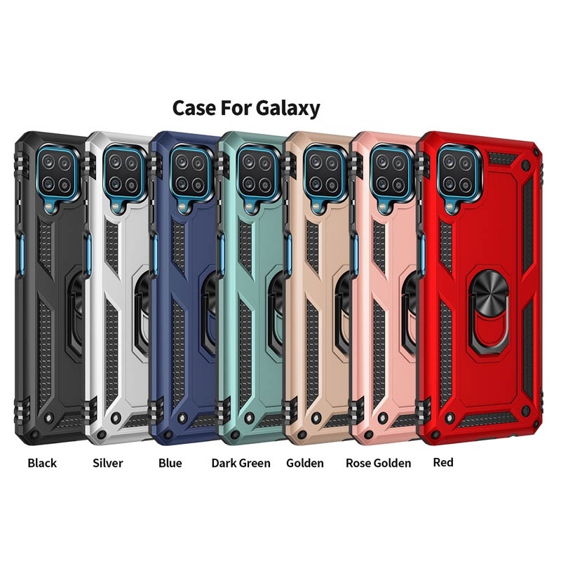 Ốp Điện Thoại Nhựa Cứng Chống Rơi Có Khuyên Nam Châm Samsung Galaxy A13 A12 A03 A03s A04s A54 A02 A02s M02 M12 F12 Core