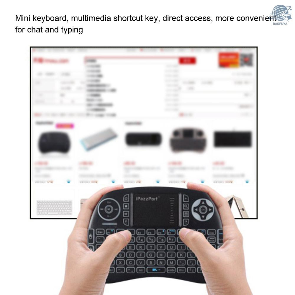 Bàn Phím Không Dây Mini Tích Hợp Chuột Cảm Ứng Có Thể Sạc Lại Cho Android Tv Box Smart Tv Laptop Pc