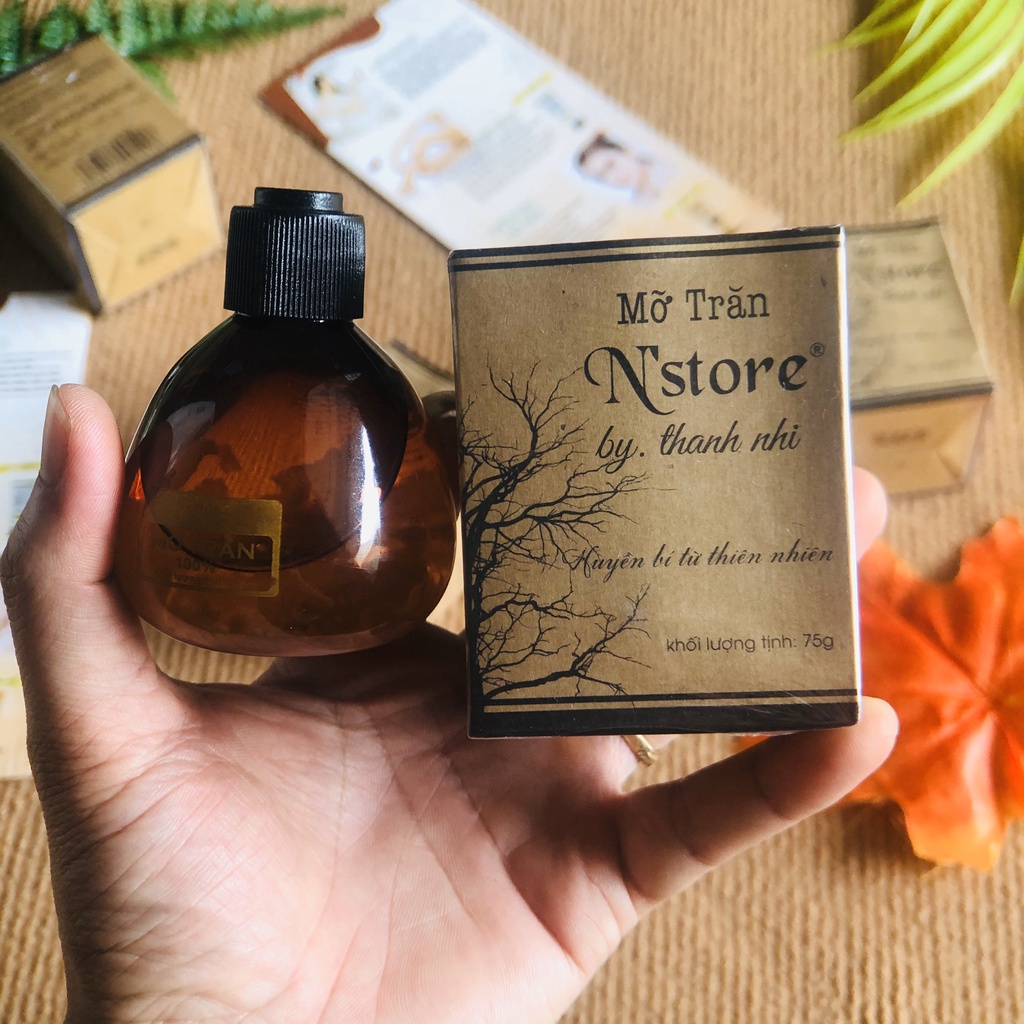 Mỡ Trăn nguyên chất N'store by Thanh nhi[ CHÍNH HÃNG], mỡ trăn gia nhiệt, mỡ trăn triệt lông_75g