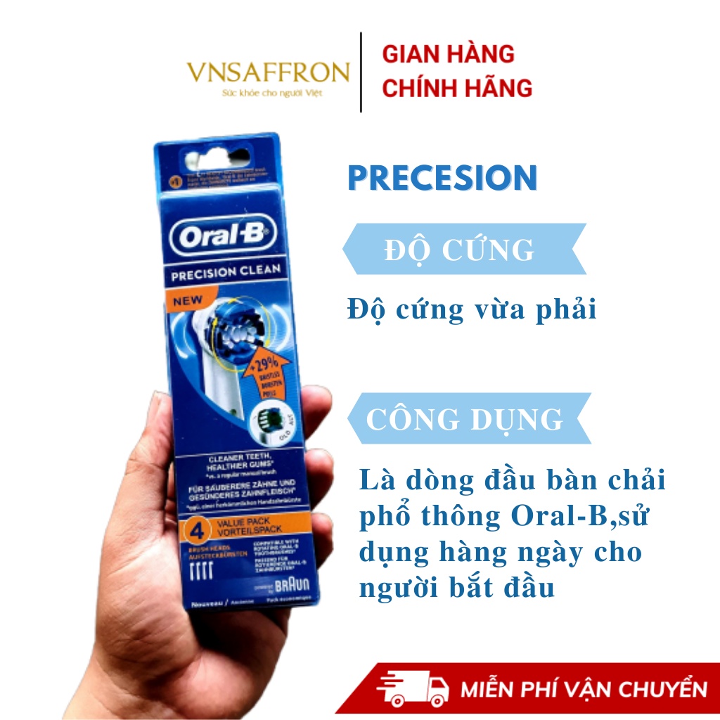 [CHÍNH HÃNG] Đầu bàn chải đánh răng điện Oral B thay thế phù hợp mọi loại bàn chải của Oral-B, gumcare, Sensitive