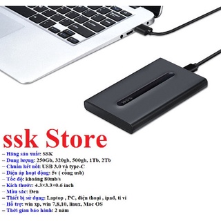 Hộp đựng ổ cứng hdd box sata 2.5 usb 3.0 ssk she-098 - chính hãng full box - ảnh sản phẩm 6