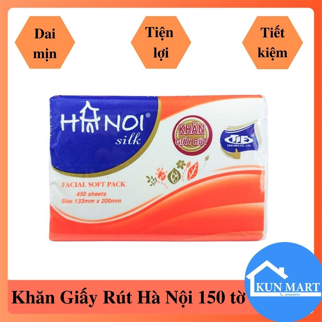 [Mã SR14MAY5 giảm 20K đơn 50K] Khăn Giấy Rút Hà Nội Dai Mịn 150 tờ